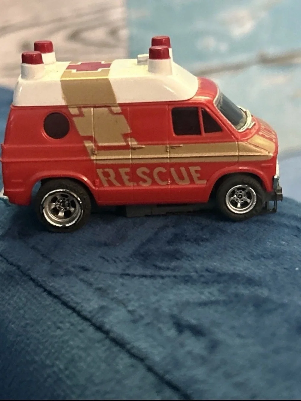 Vintage Aurora AFX HO Scale Dodge Rescue Van Slot Car Tested & Working